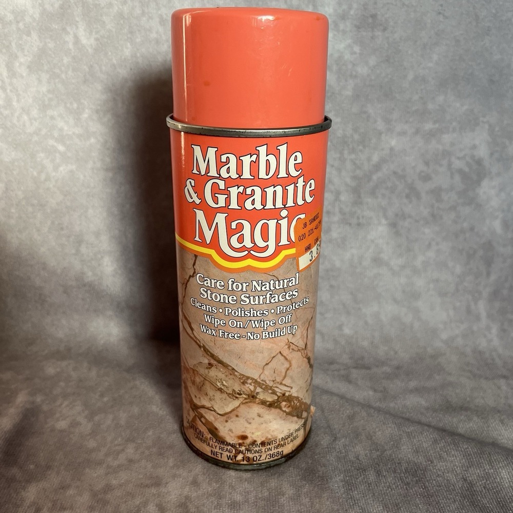 Marble & Granite Magic Cleaner Polish, Wax Free - 13 Oz - Discontinued Vtg NOS